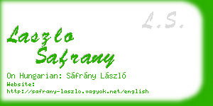 laszlo safrany business card